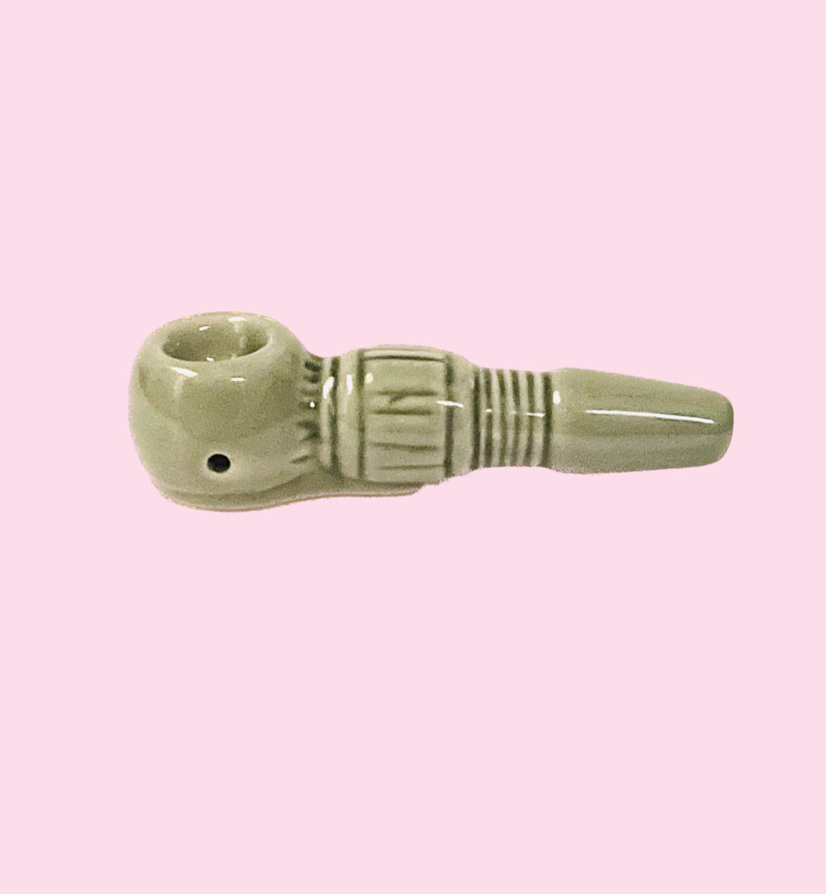 5" Ceramic Jade Color Pipe