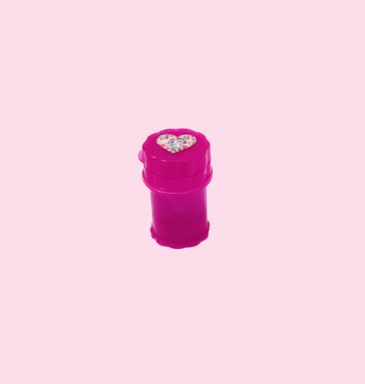 2.5" Pink 4 piece grinder with Heart