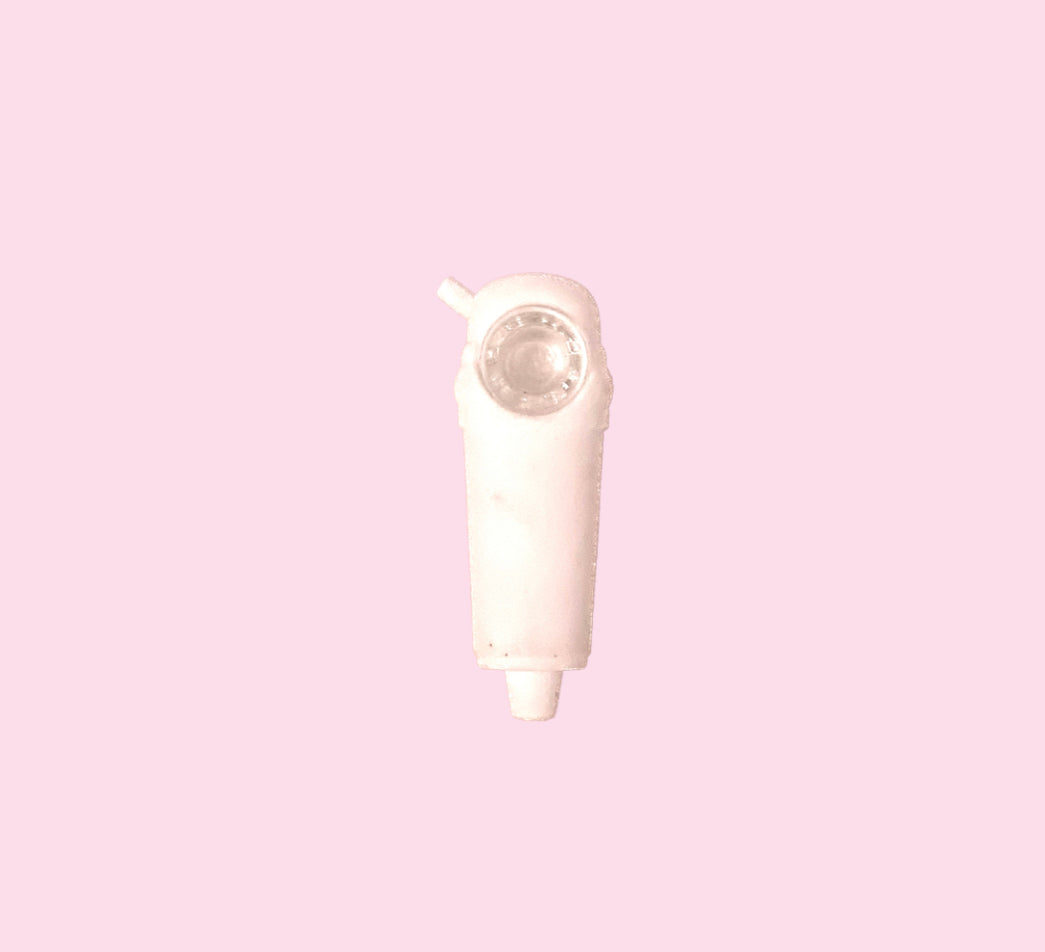4.5" White/Pink Strawberry Starbucks Drink Silicone Pipe