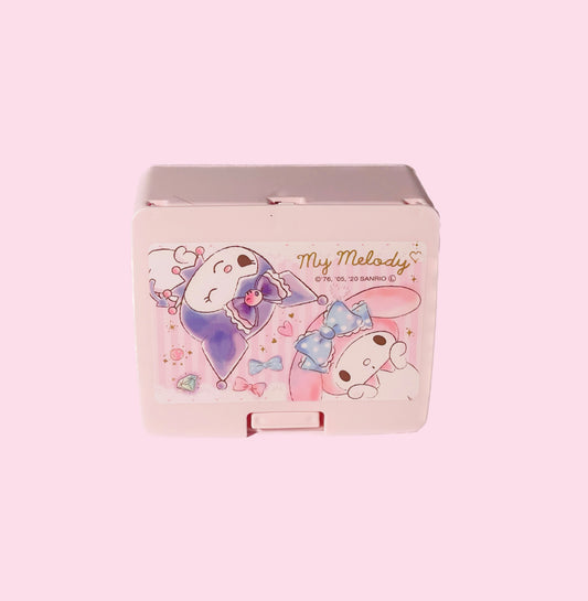 Kuromi and My Melody Stash Box w/ Removable Rolling Tray