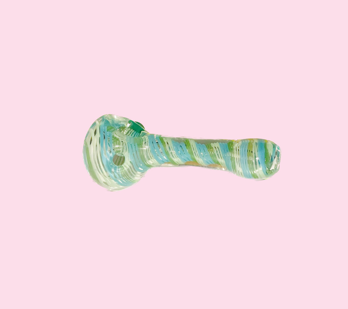 Teal and Green Swirl Pipe