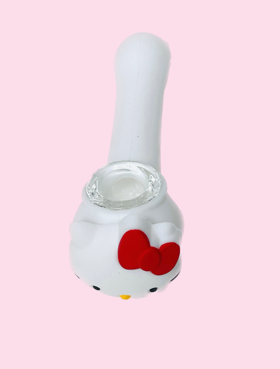 White Silicon Hello Kitty Spoon Pipe